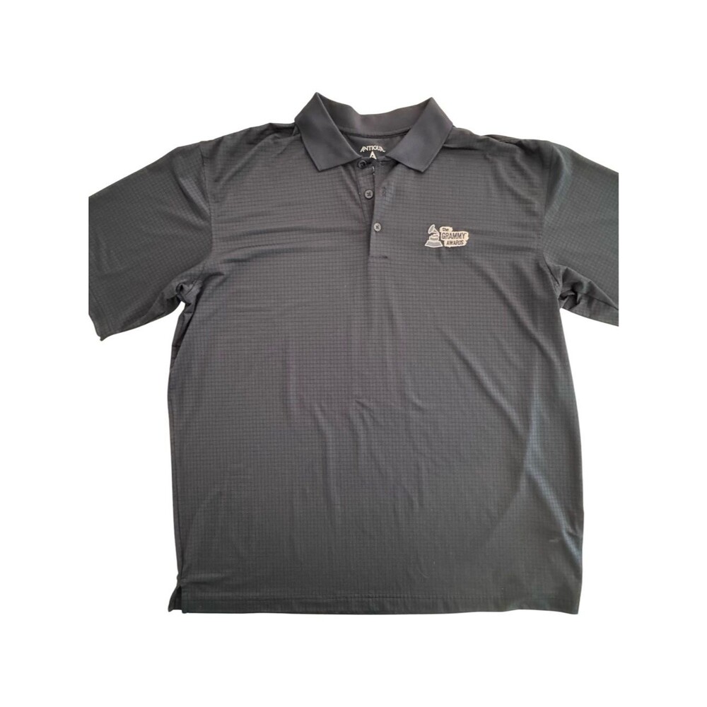 Antigua 52nd GRAMMY Awards Polo Mens XL Navy Blue Event Promo Staff Shirt